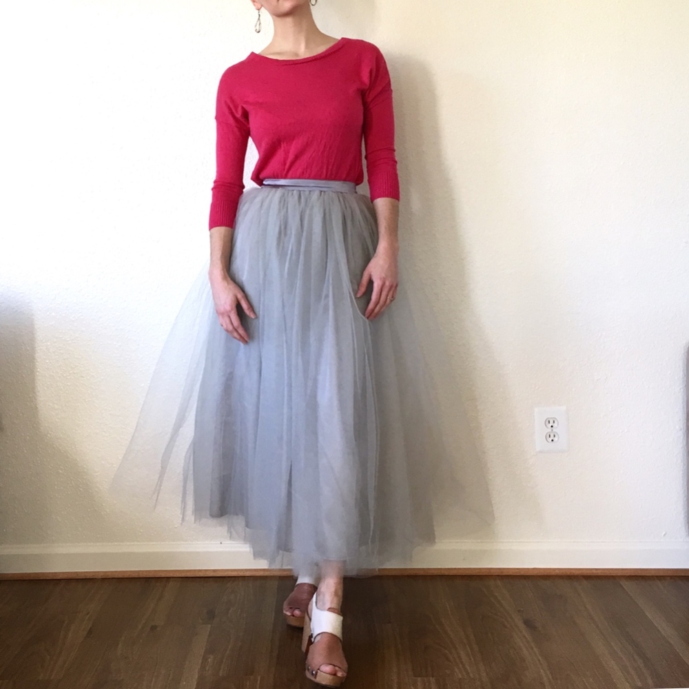 Nasty Gal Dream Vision XS Tulle Maxi Skirt